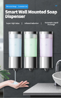 ABS Material Wall Mounted Shower Gel Dispenser 500ml Induction Distance Controlled