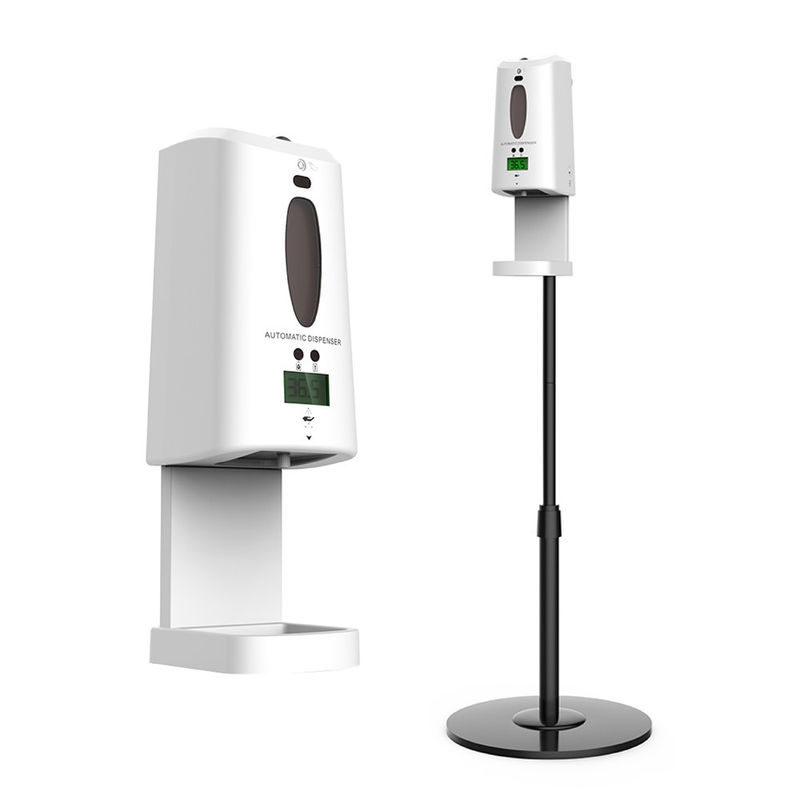 Temp Measuring 1300ml Hand Sanitizer Dispenser ABS Plastic